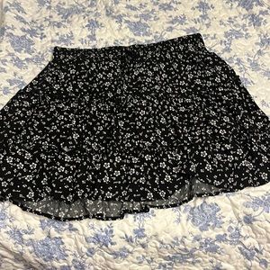Black and white flower skirt